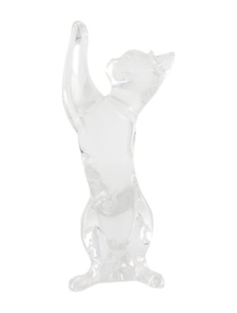 Baccarat Playful Cat Crystal Figurine