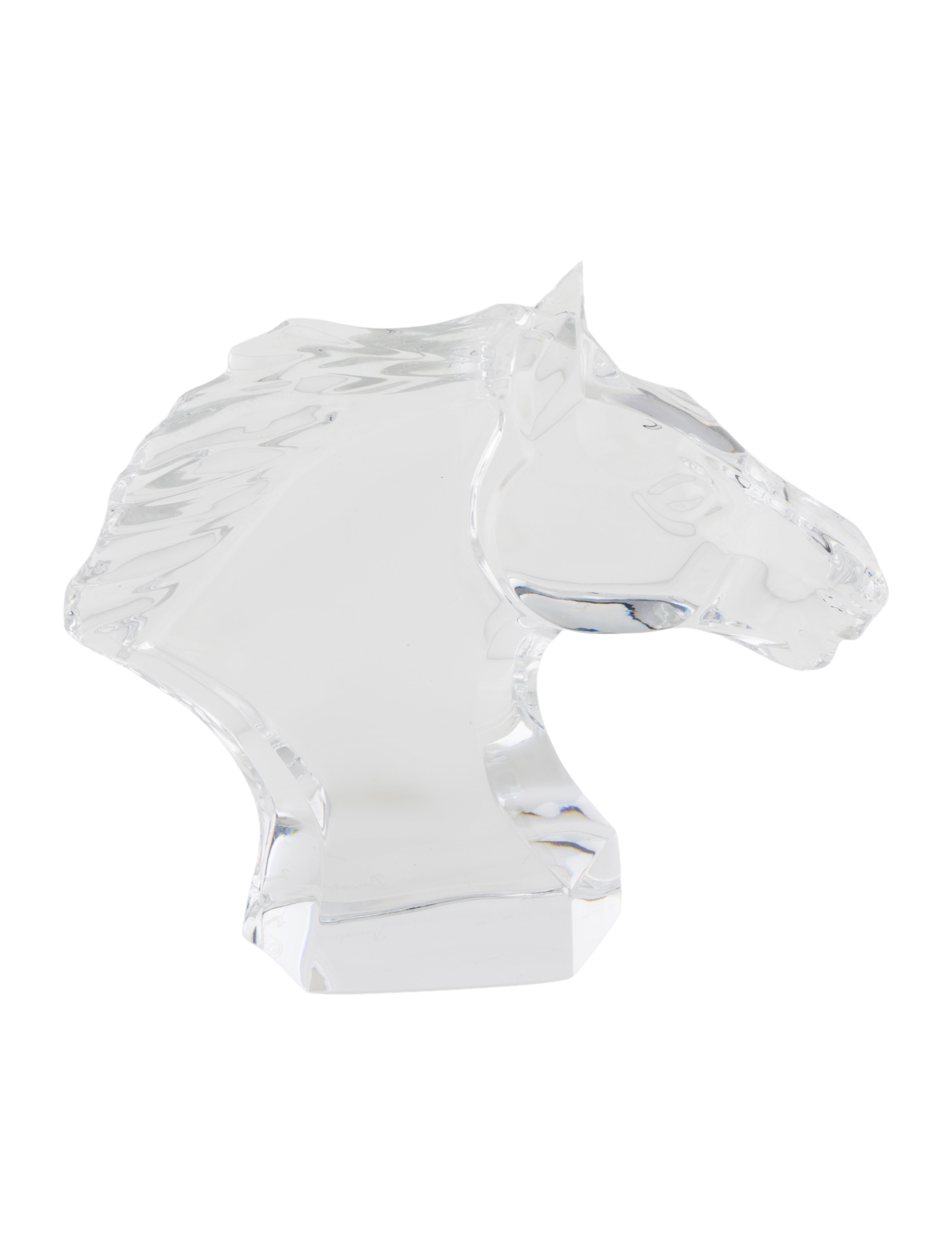 Baccarat Crystal Horse Head Figurine