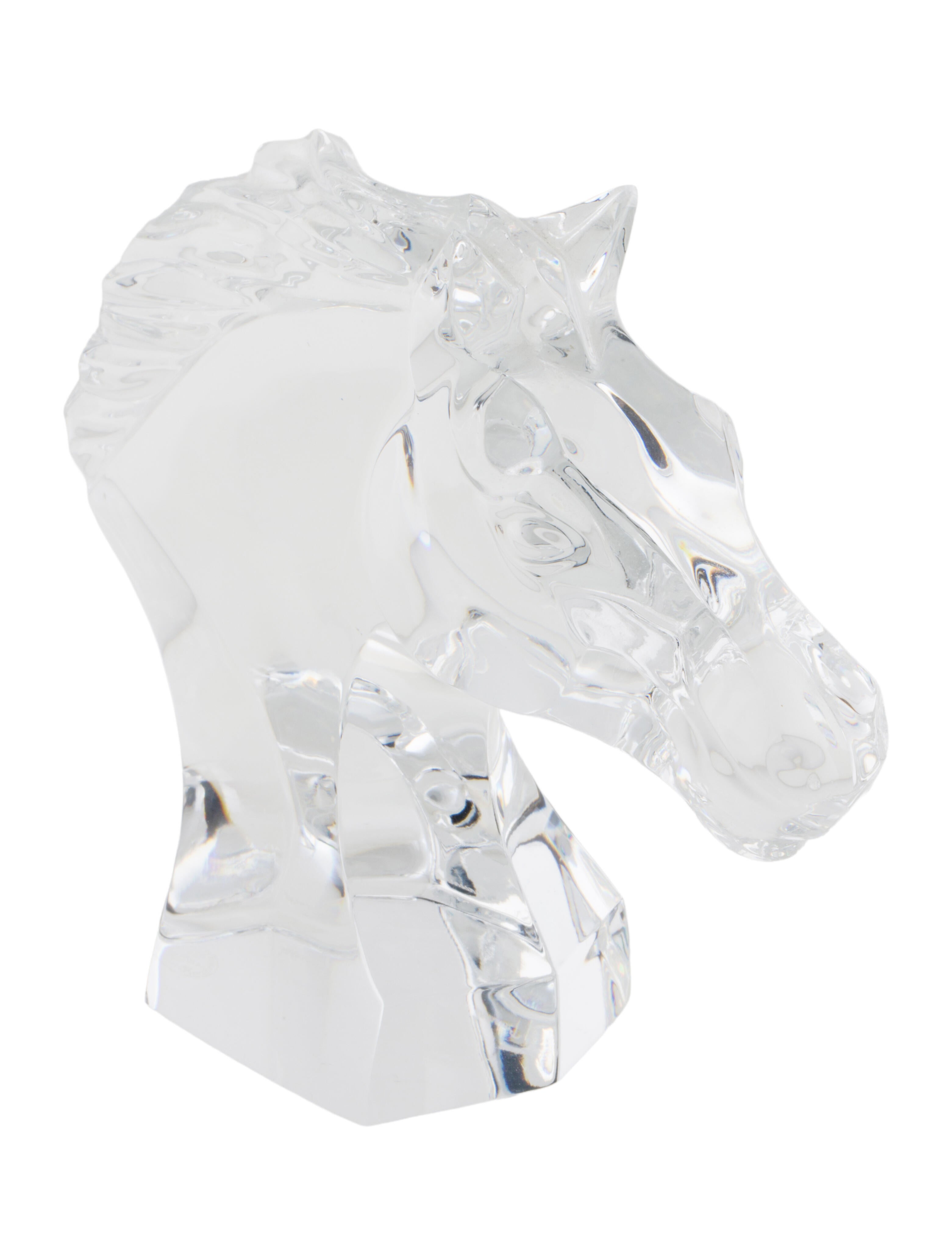 Baccarat Crystal Horse Head Figurine