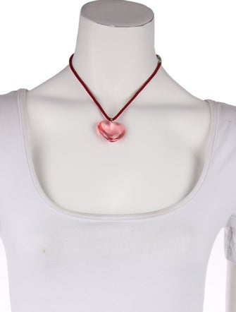 Baccarat Crystal Heart Pendant Necklace