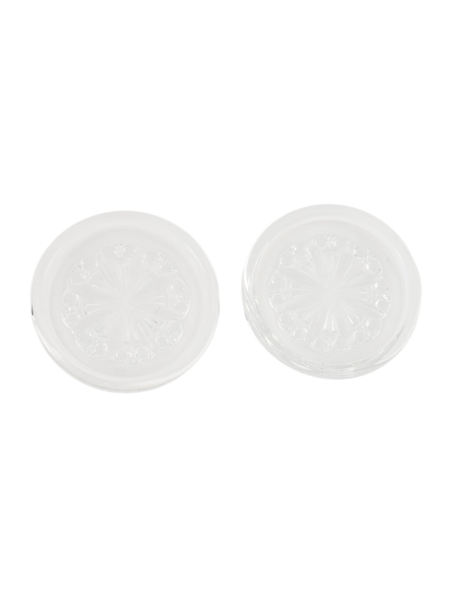 Baccarat Pair of Rosace Crystal Bottle Coasters