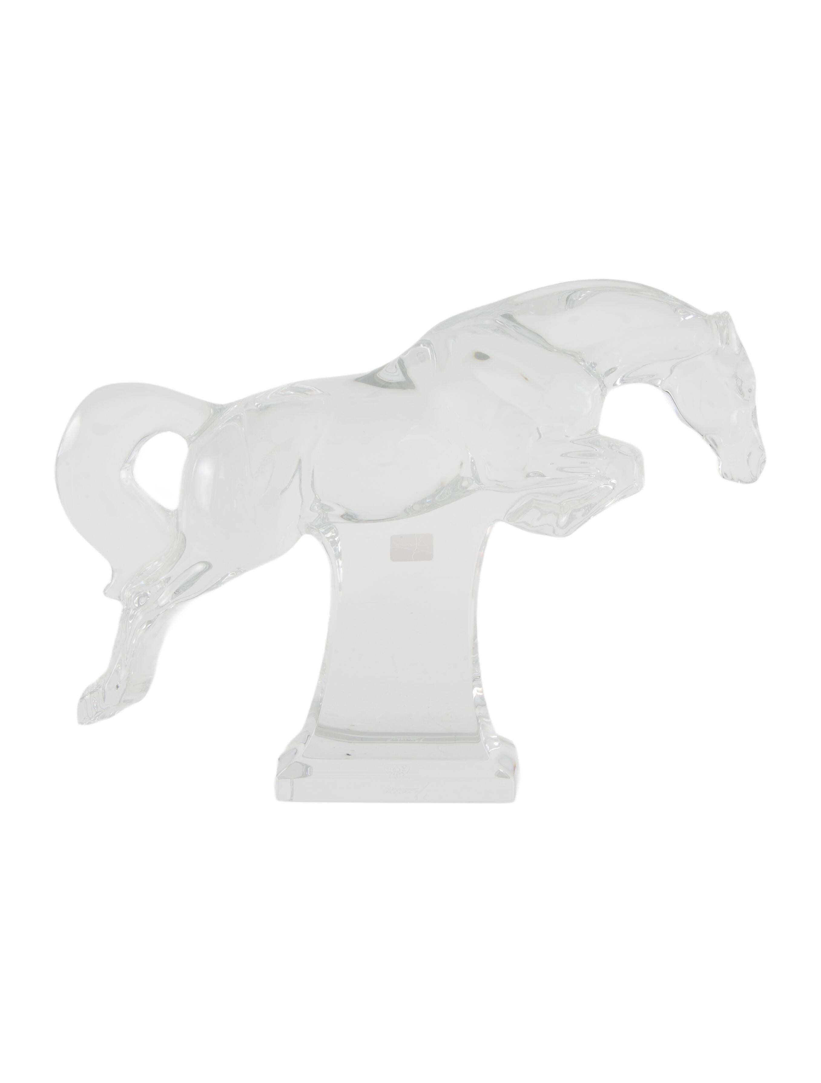 Baccarat Crystal Jumping Horse Figurine