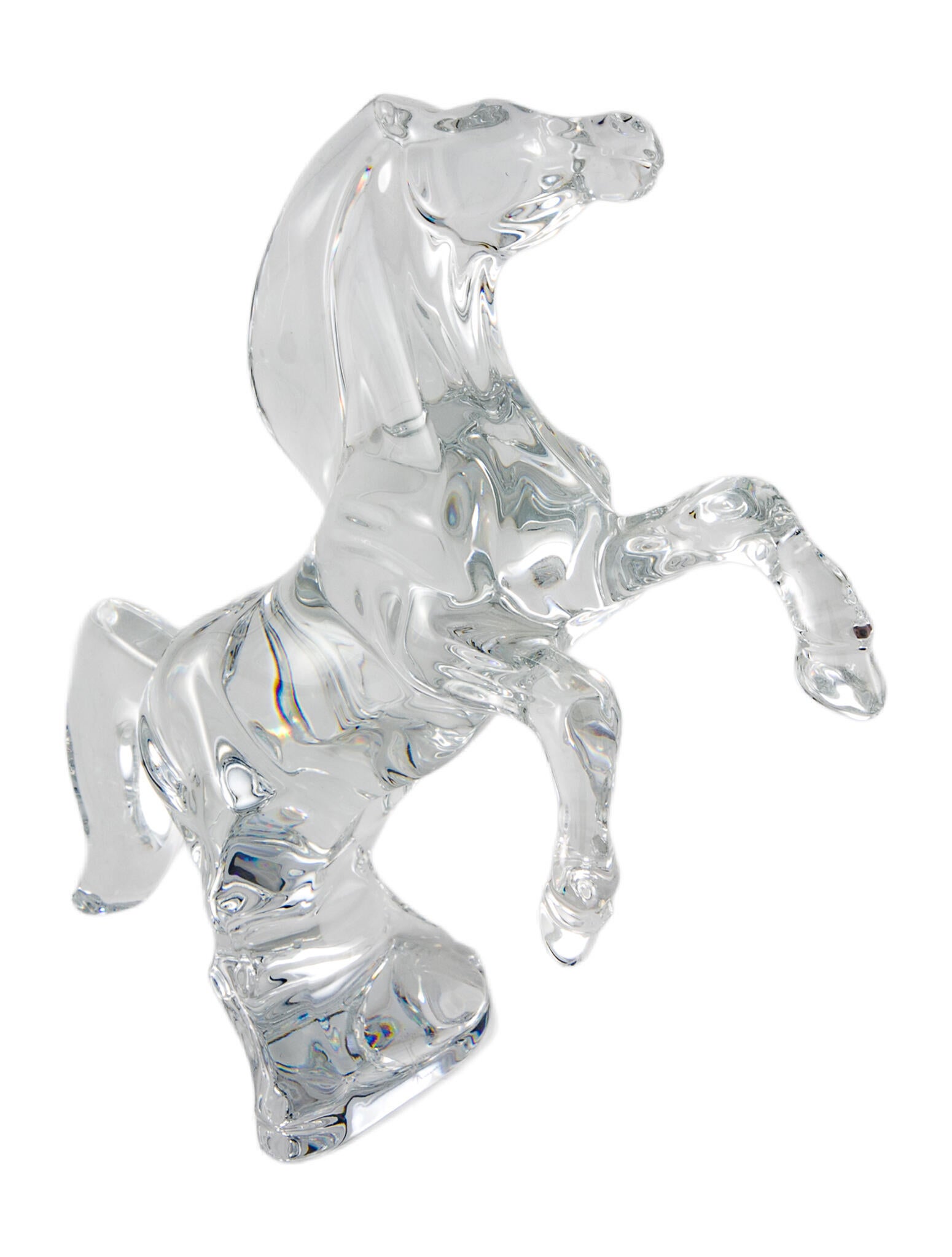 Baccarat Rearing Horse Figurine