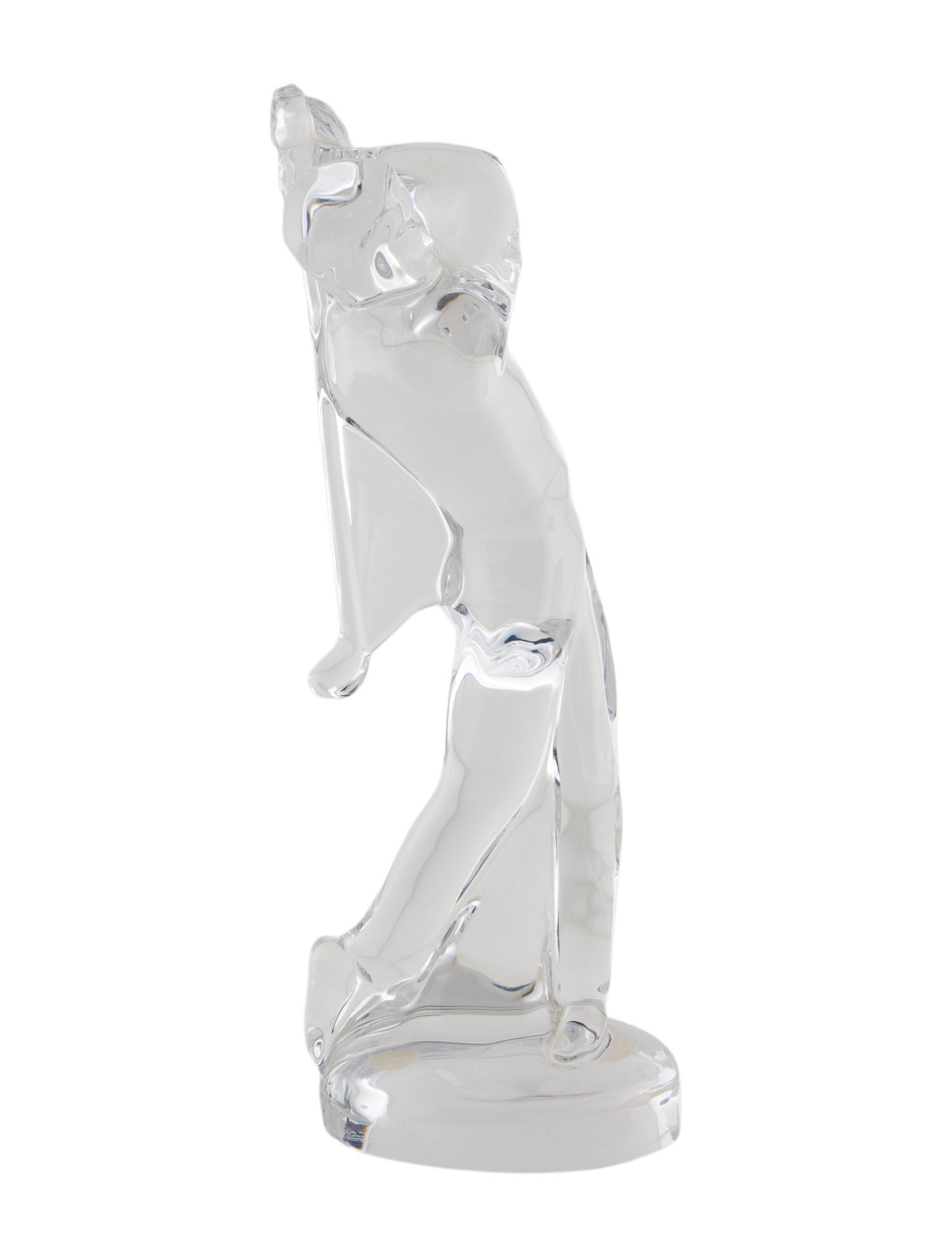 Baccarat Crystal Striking Golfer Figurine