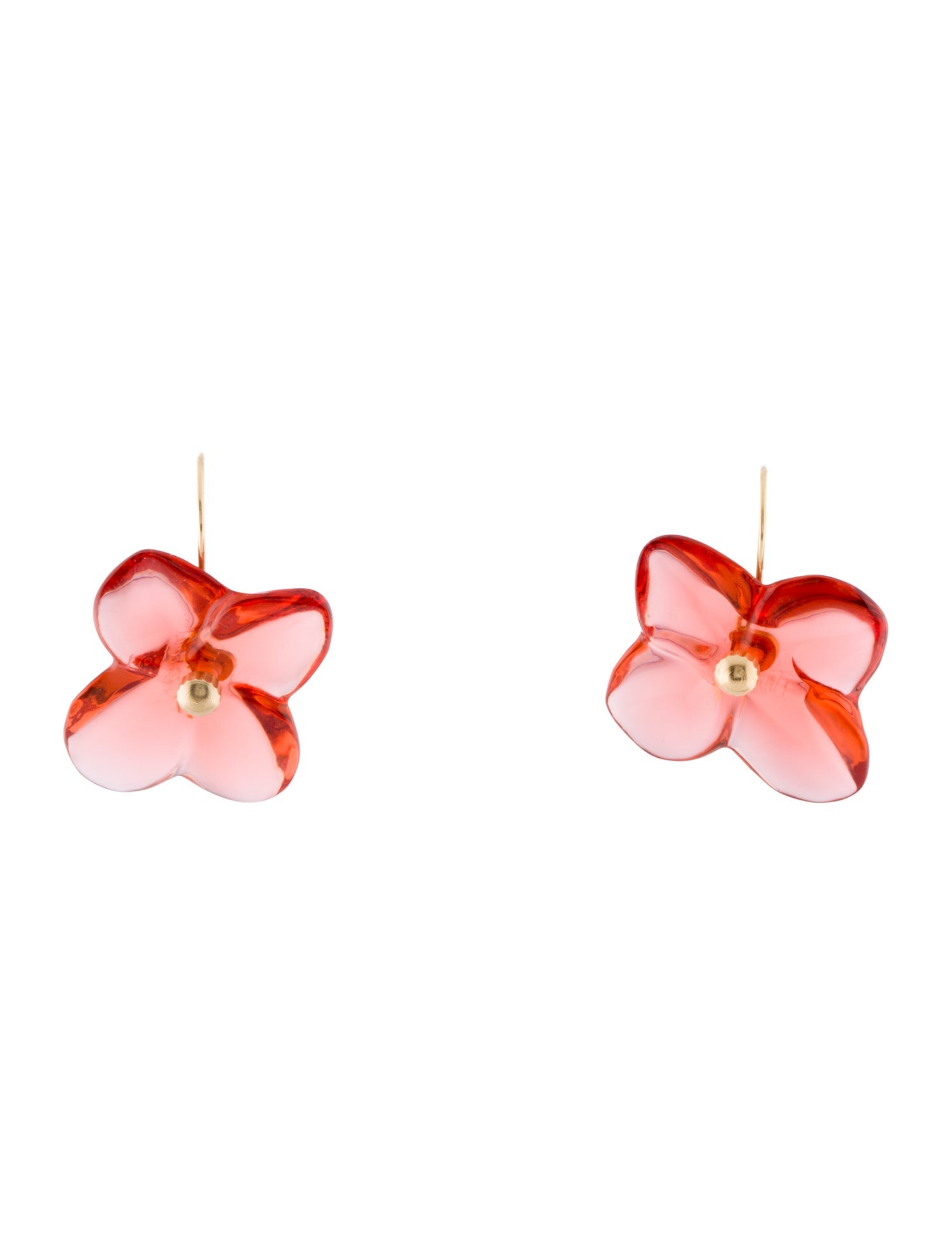 Baccarat 18K Flower Hortensia Drop Earrings