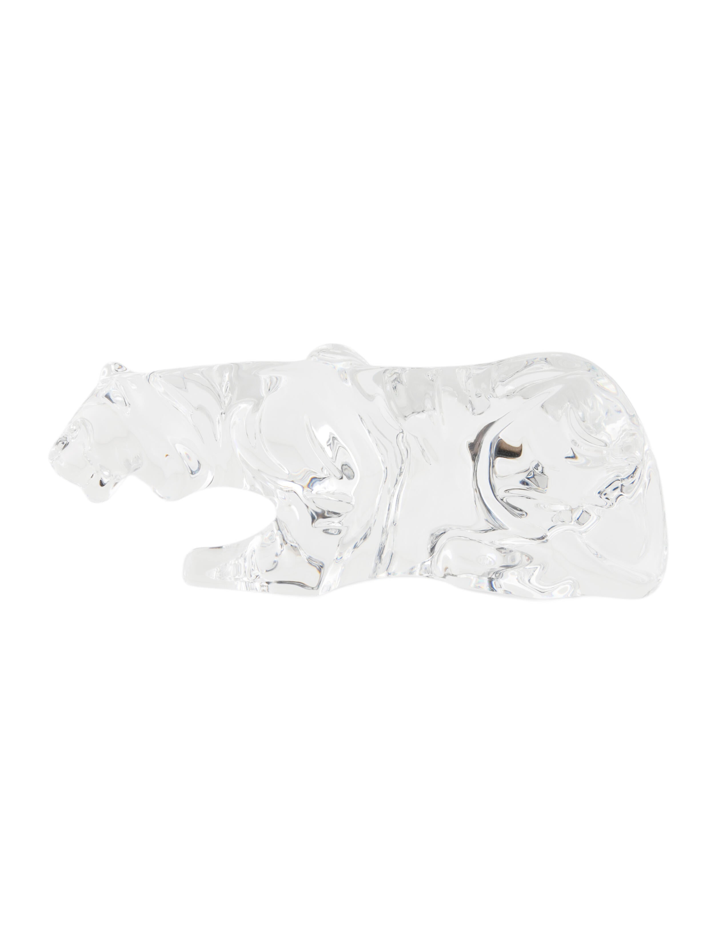 Baccarat Crouching Tiger Crystal Figurine