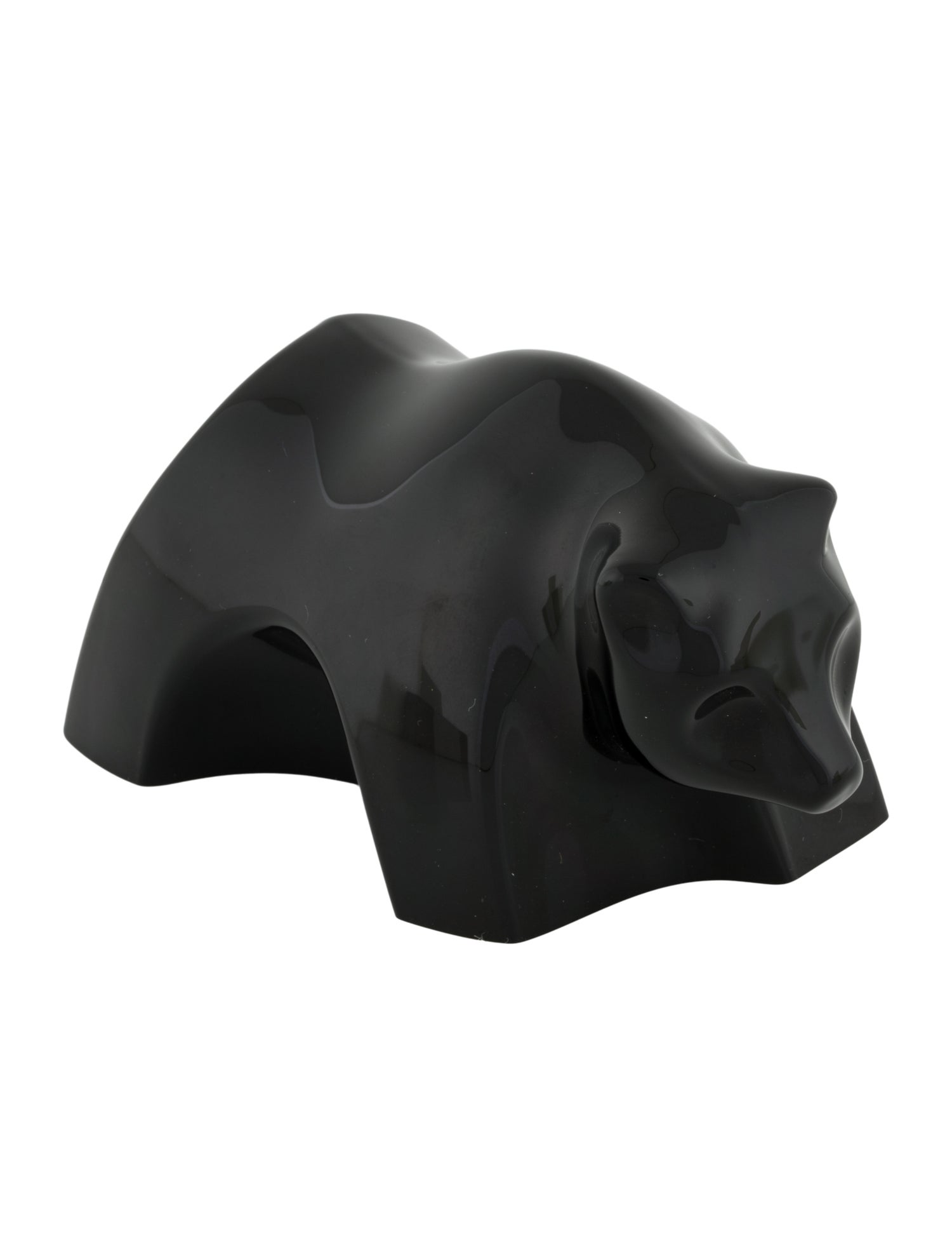 Baccarat Black Bear Cub Figurine