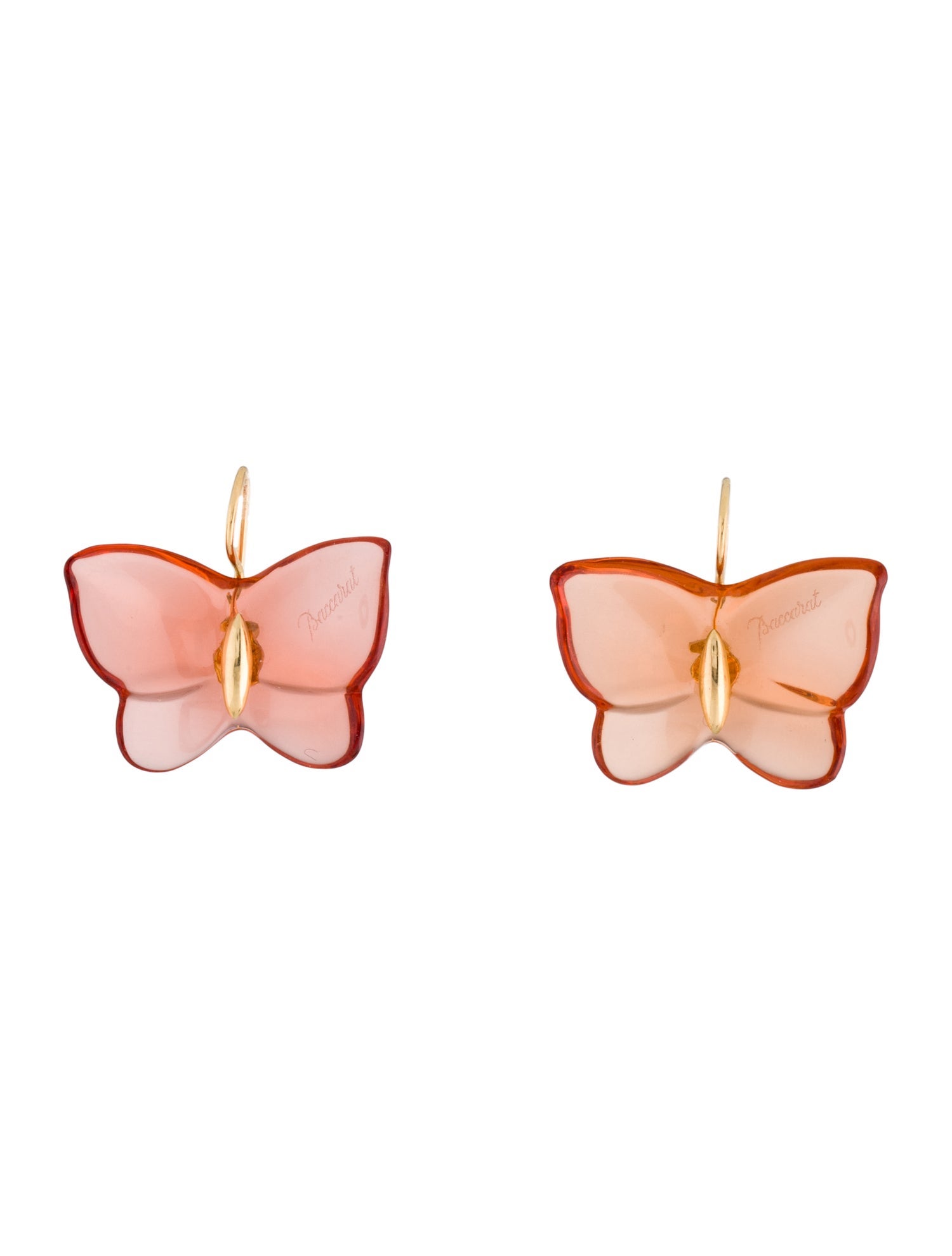 Baccarat Crystal Papillon Lucky Butterfly Earrings
