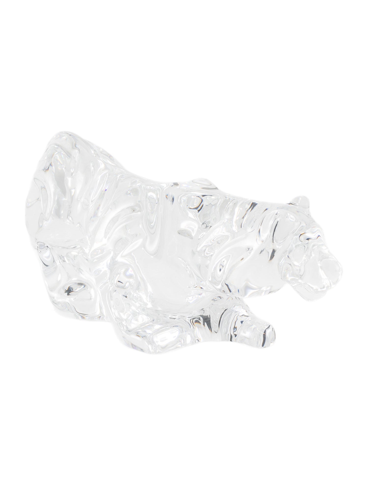 Baccarat Crouching Tiger Crystal Figurine