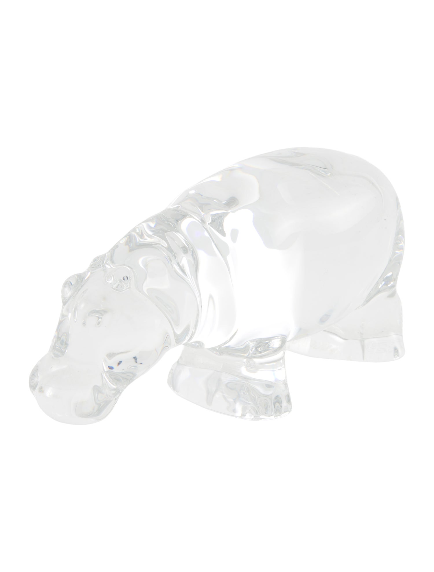 Baccarat Crystal Hippo Figurine