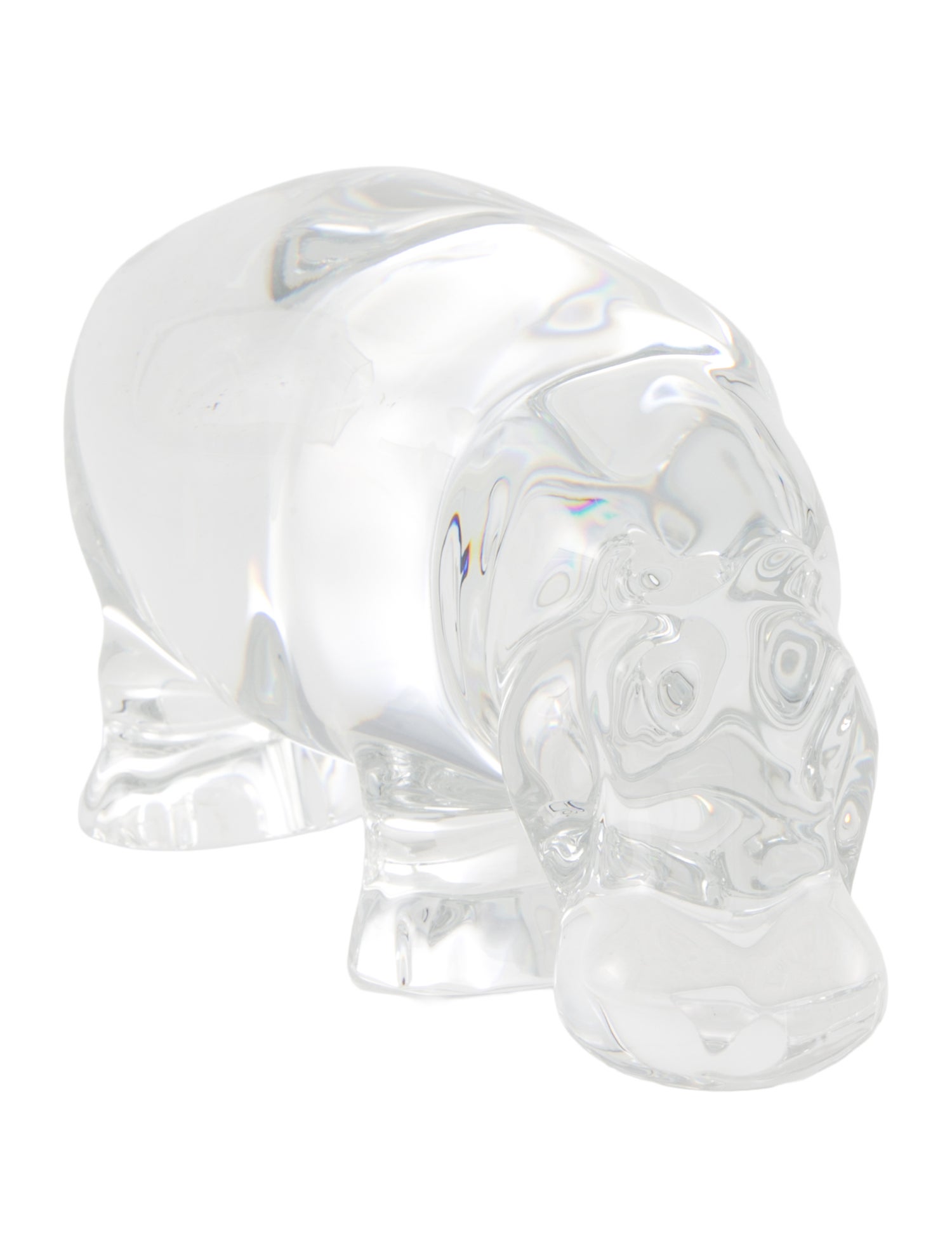 Baccarat Crystal Hippo Figurine