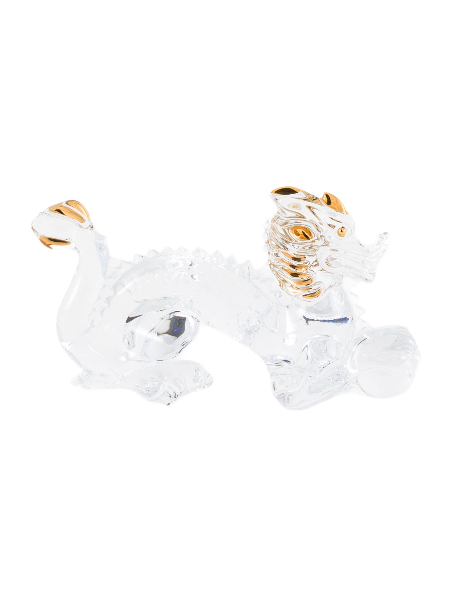 Baccarat Zodiaque Yellow Gold Dragon Figurine