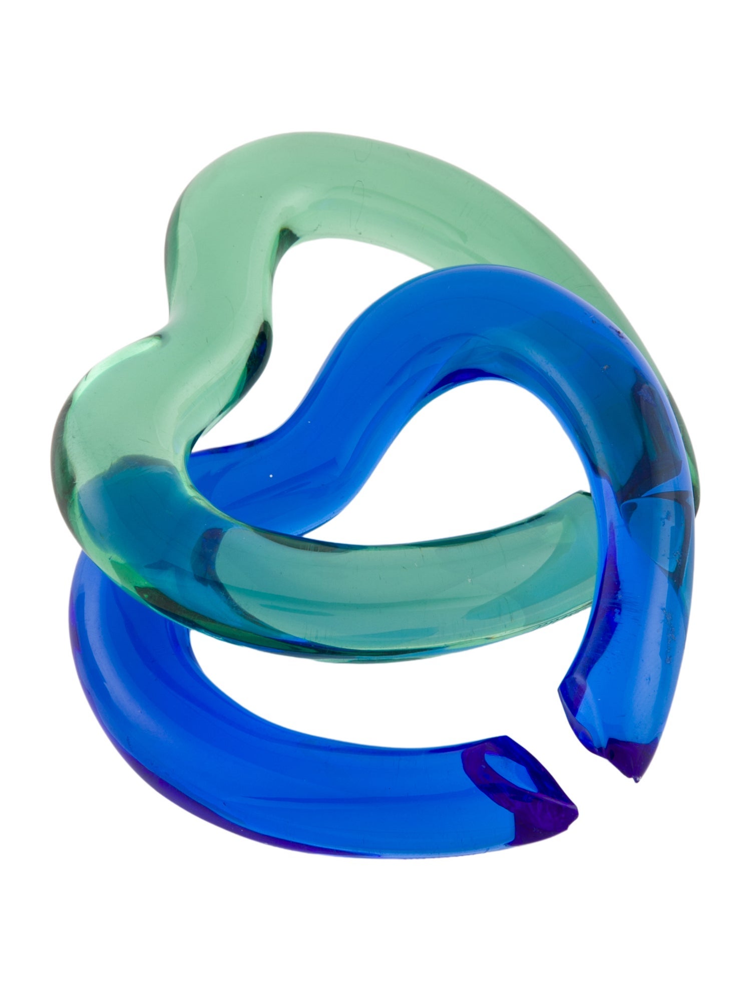 Baccarat Interlocking Hearts Paperweights