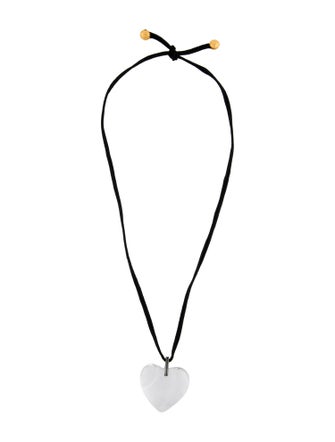 Baccarat Crystal Heart Pendant Necklace