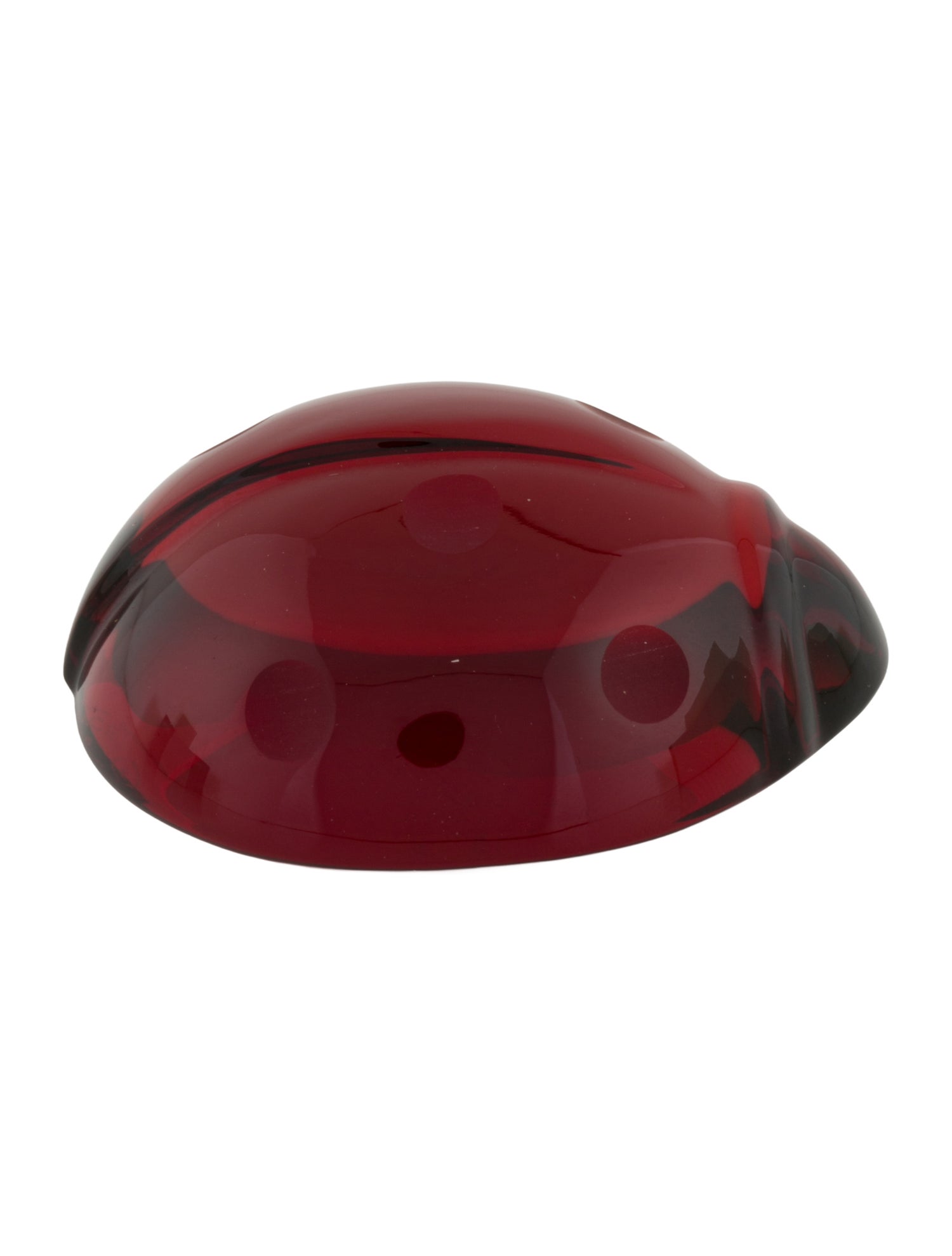 Baccarat Baccarat Red Crystal Ladybug Paperweight Figure