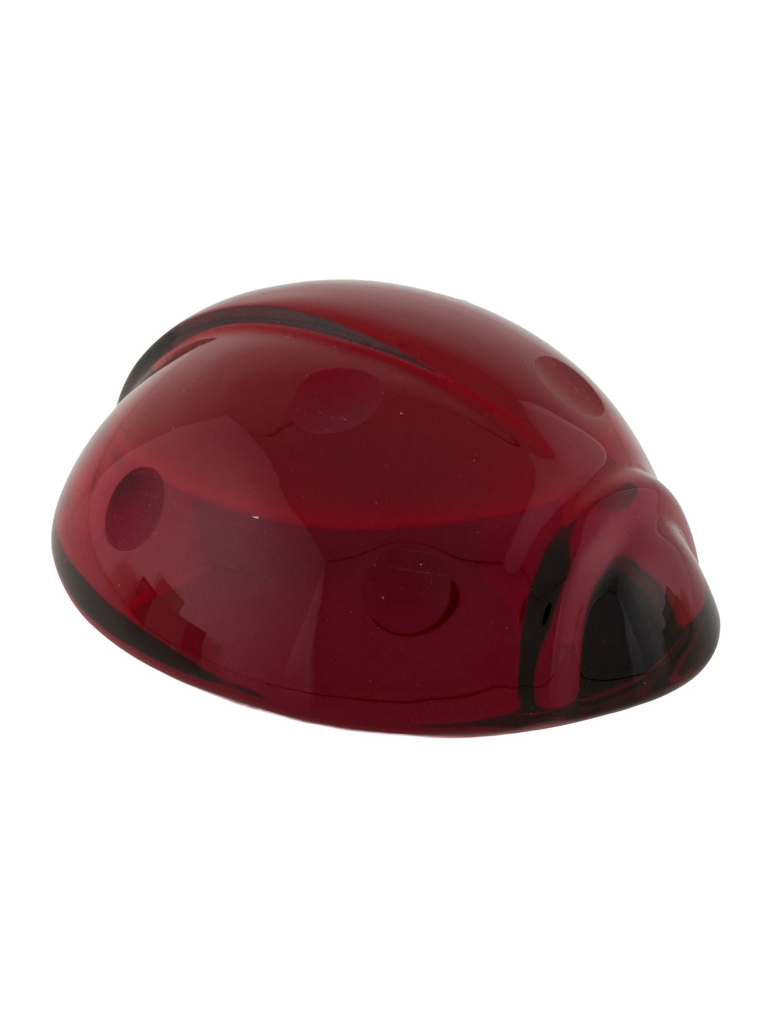 Baccarat Baccarat Red Crystal Ladybug Paperweight Figure
