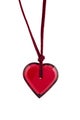 Baccarat Crystal & Cord Heart Adjustable Pendant Necklace
