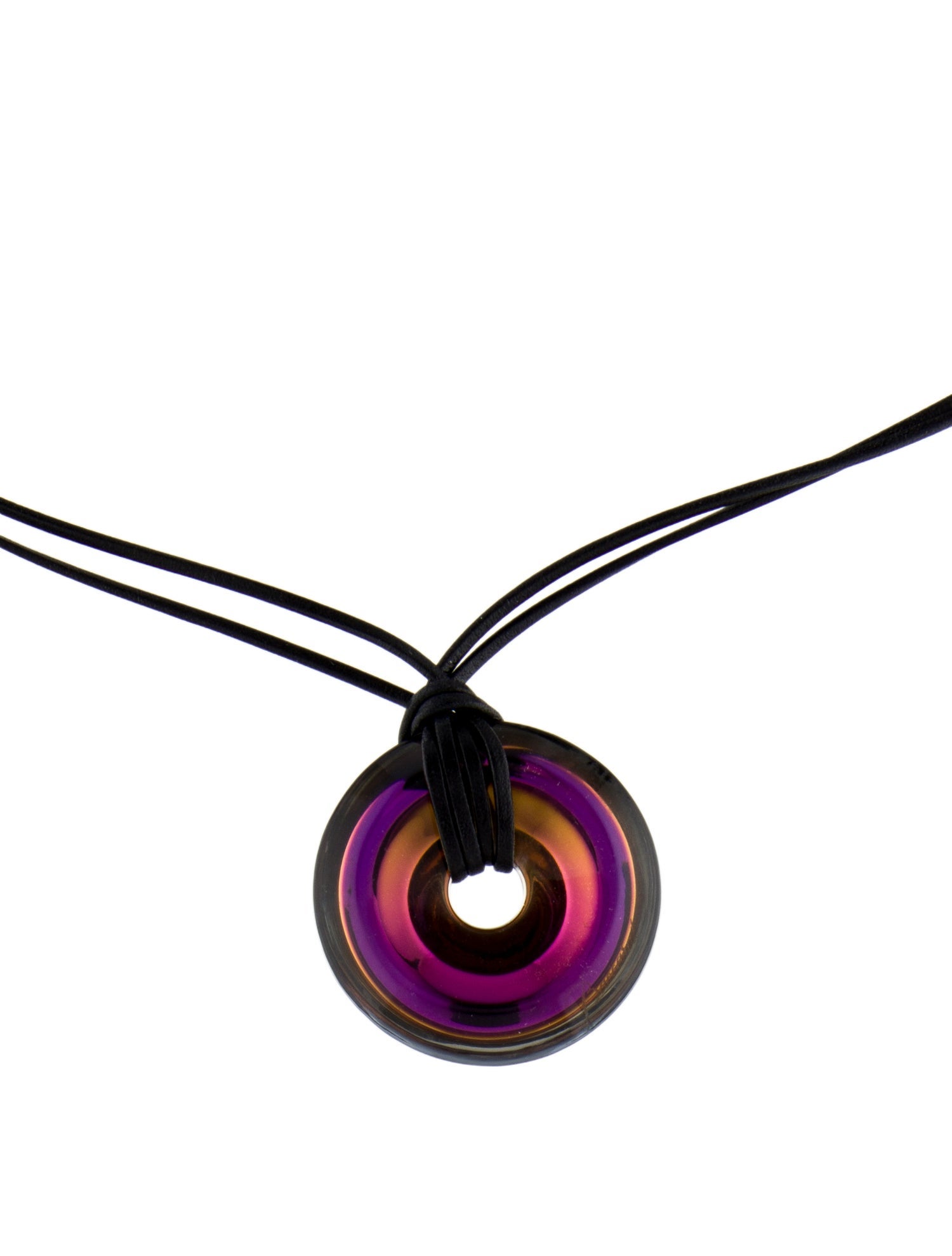 Baccarat Crystal Donut Pendant Necklace