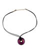 Baccarat Crystal Donut Pendant Necklace