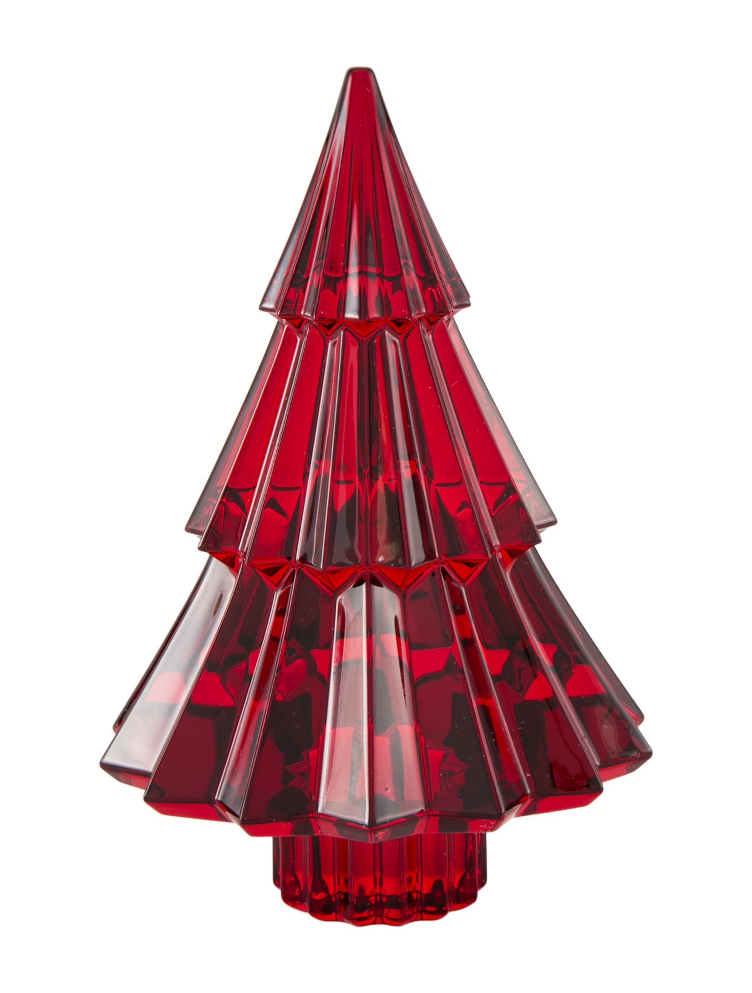 Baccarat Noel Miln Fir Crystal Figurine