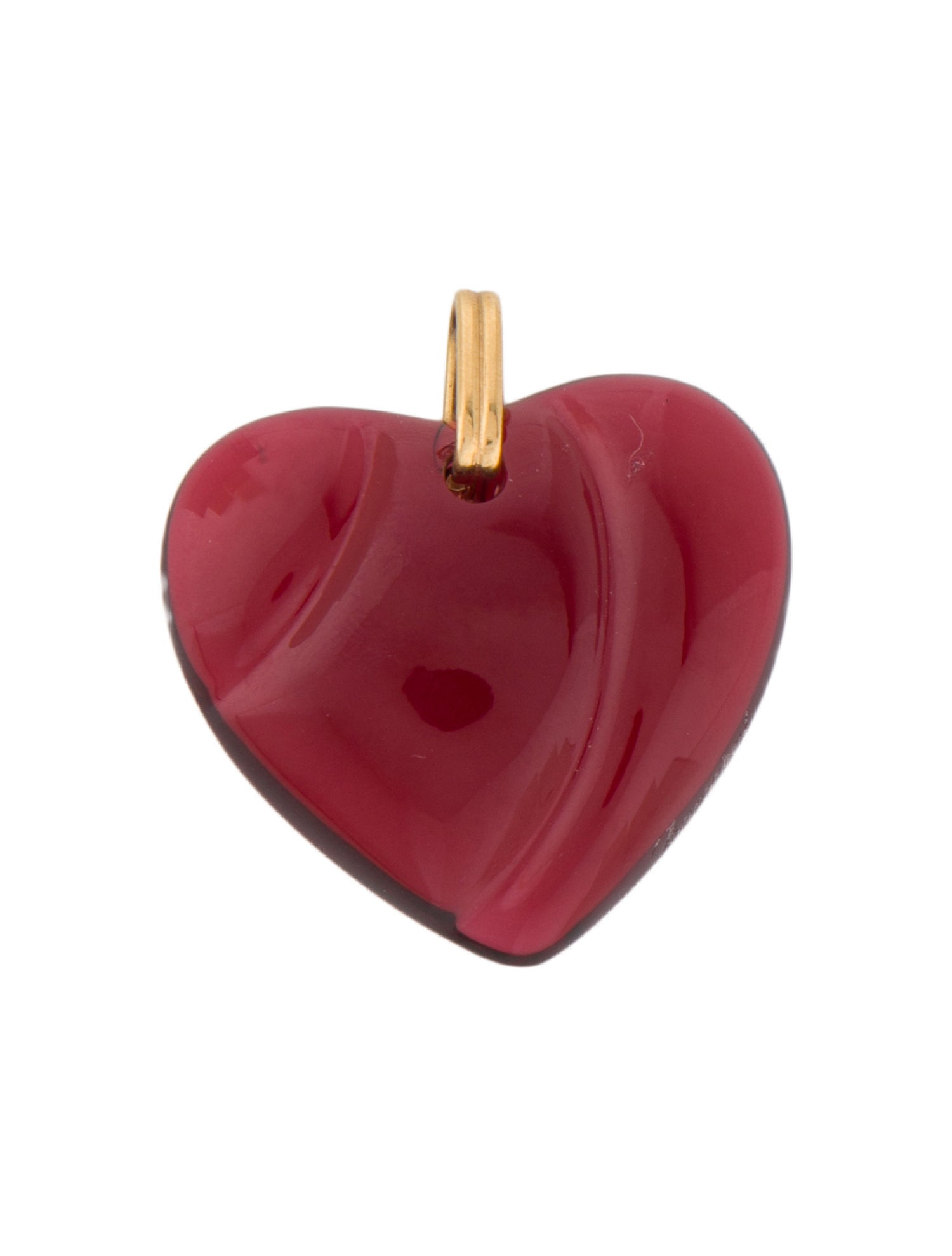 Baccarat Glass Heart Charm Pendant