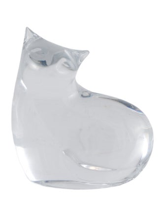 Baccarat Cat Figurine