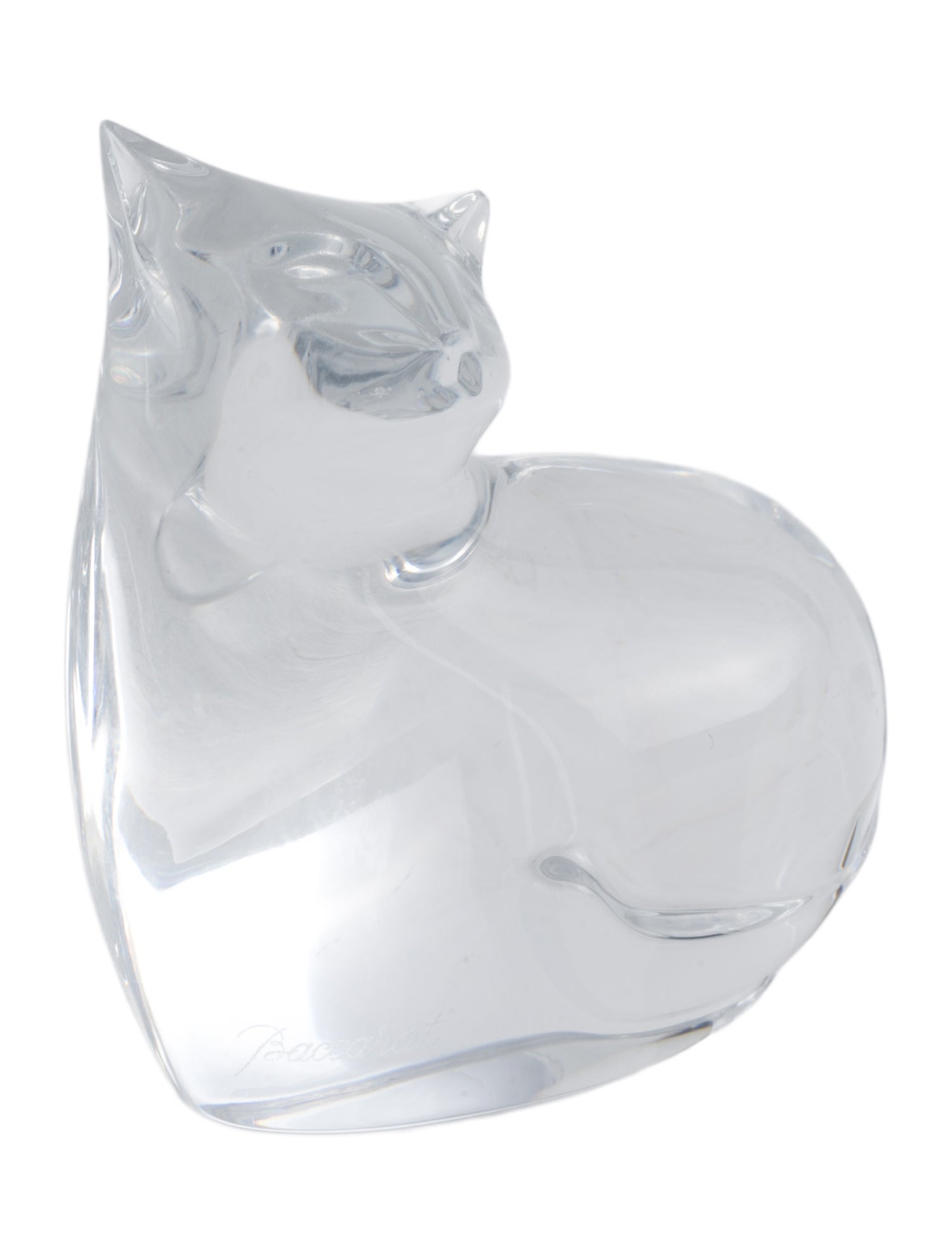 Baccarat Cat Figurine
