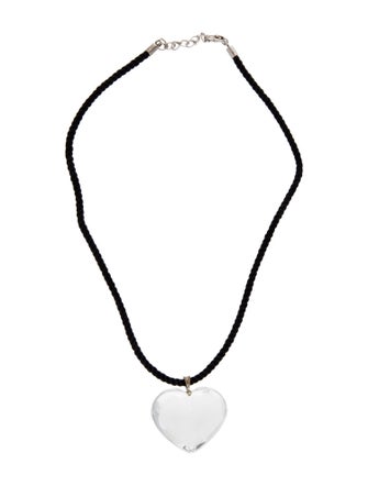 Baccarat Crystal Heart Pendant Necklace