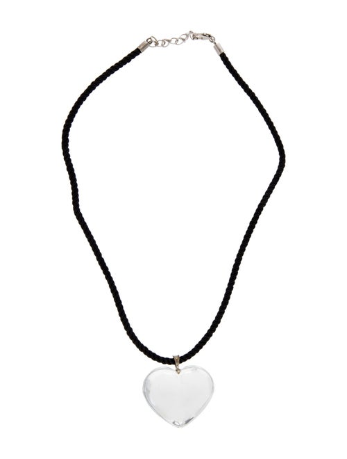 Baccarat Crystal Heart Pendant Necklace