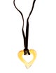 Baccarat Crystal Heart Velvet Pendant Neckace