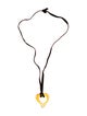 Baccarat Crystal Heart Velvet Pendant Neckace