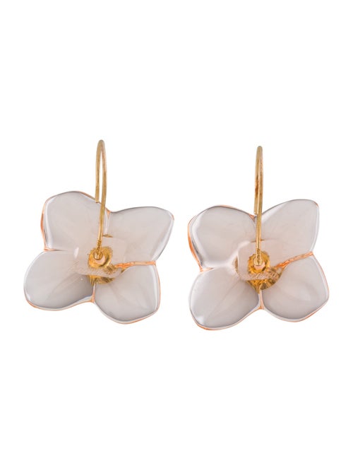Baccarat 18K Crystal Hortensia Flower Drop Earrings
