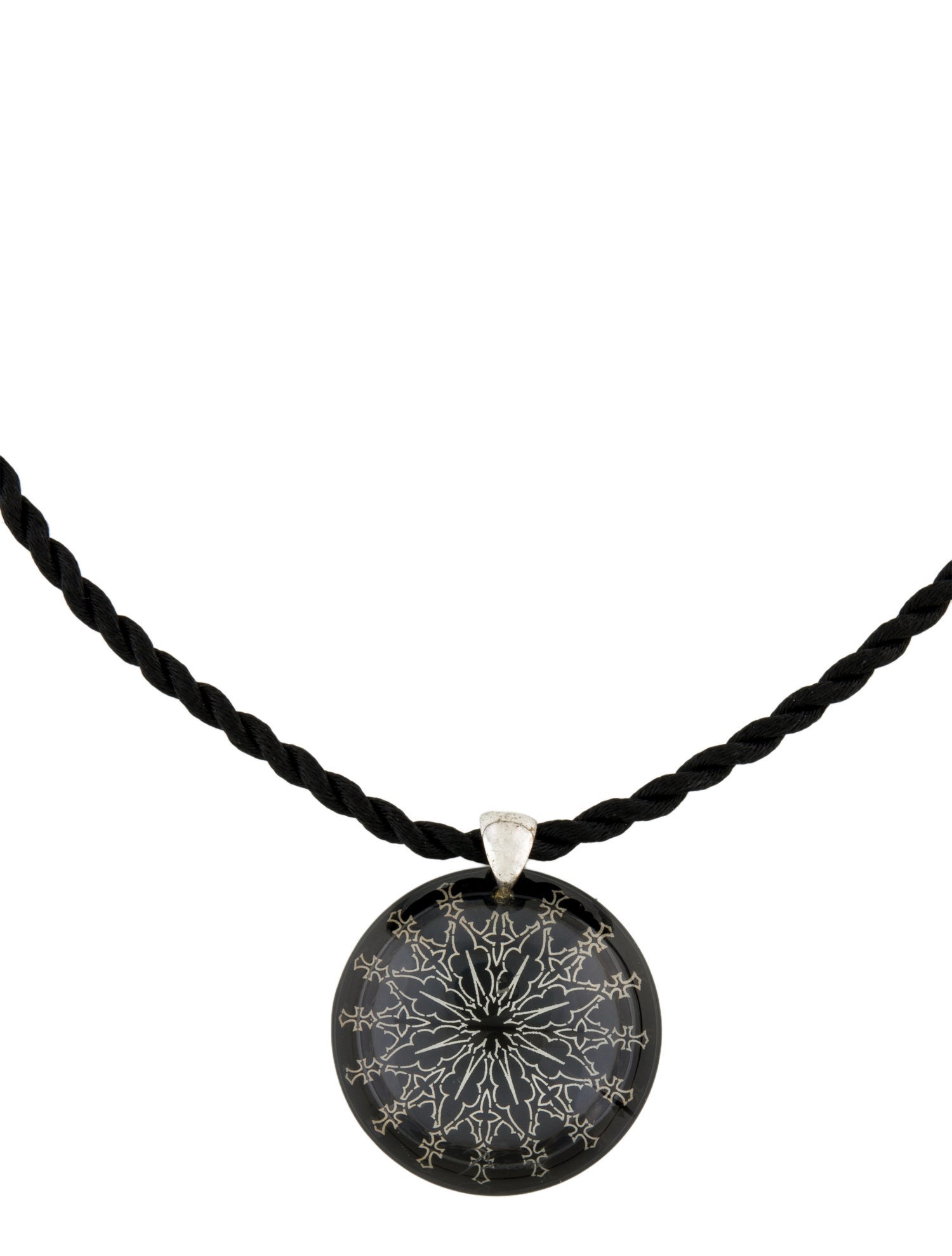 Baccarat Enamel Pendant Necklace