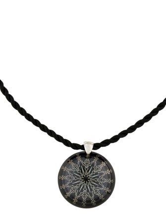 Baccarat Enamel Pendant Necklace