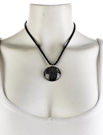 Baccarat Enamel Pendant Necklace