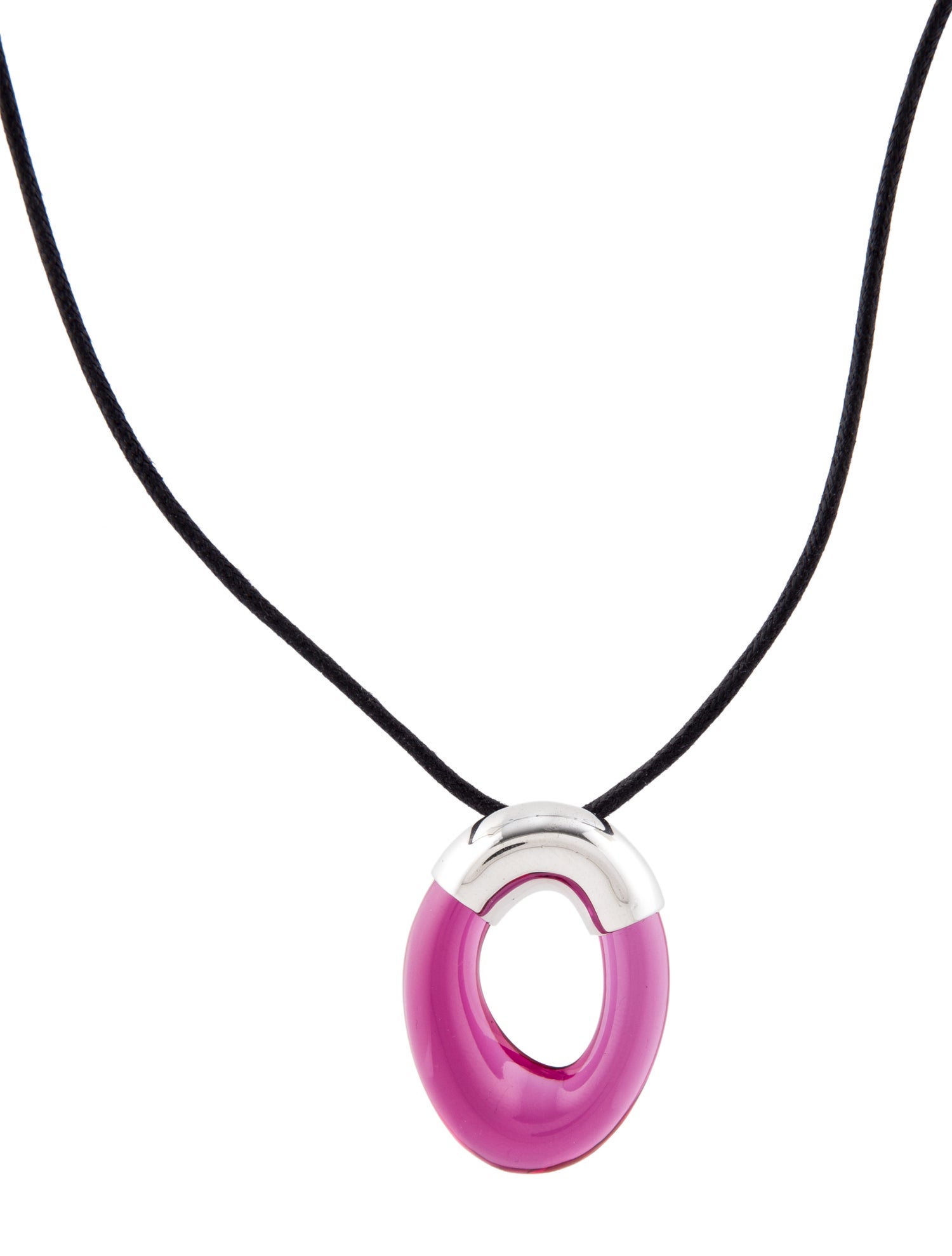 Baccarat Crystal & Cord Galea Pendant Necklace