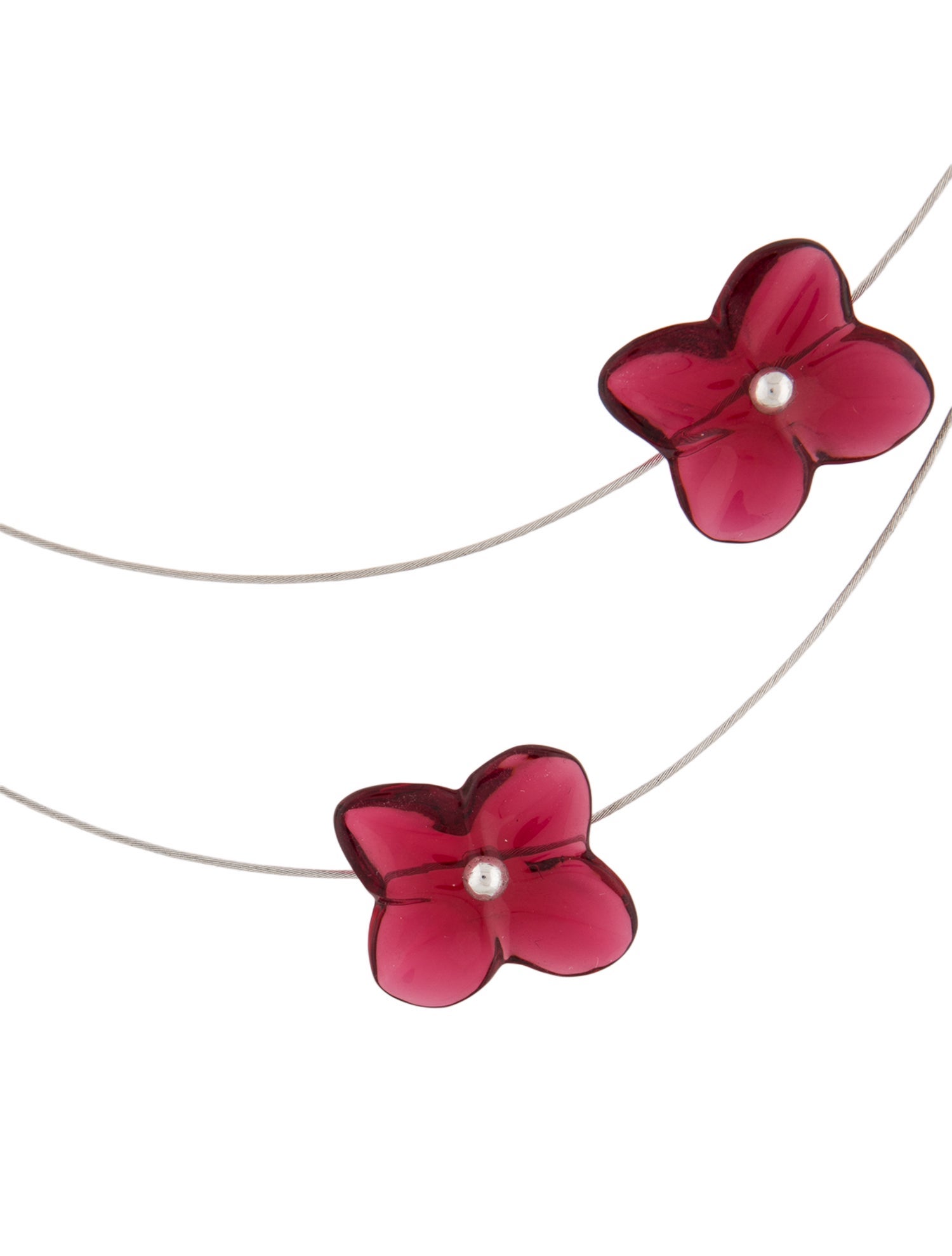 Baccarat Crystal Hortensia Flower Collar Necklace