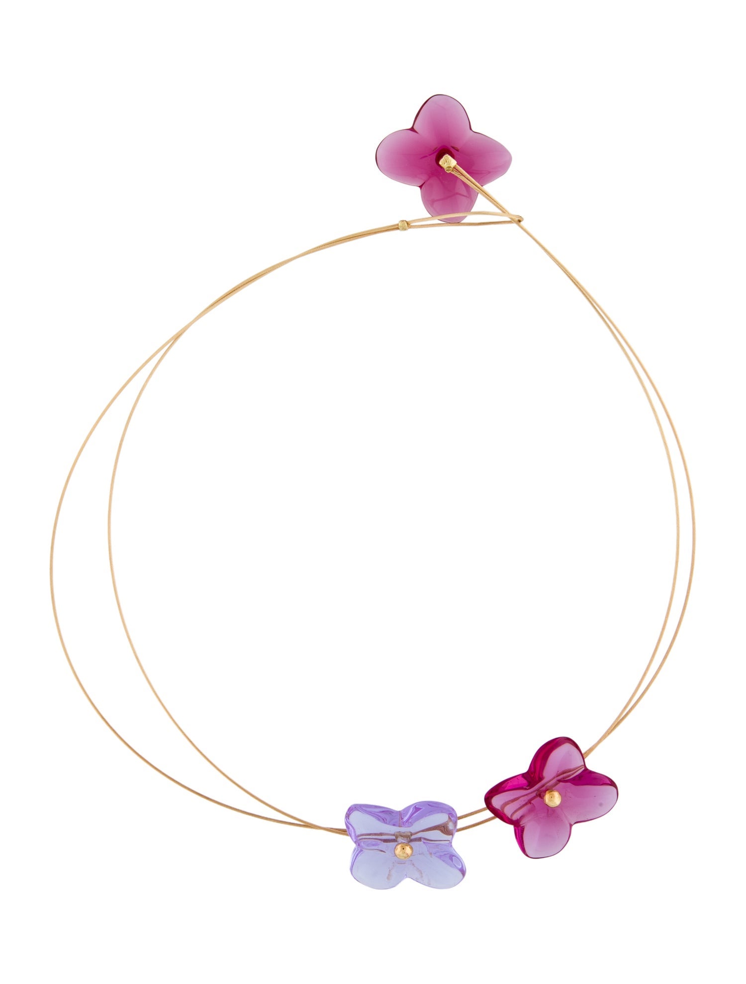 Baccarat 18K Crystal Hortensia Collar Necklace