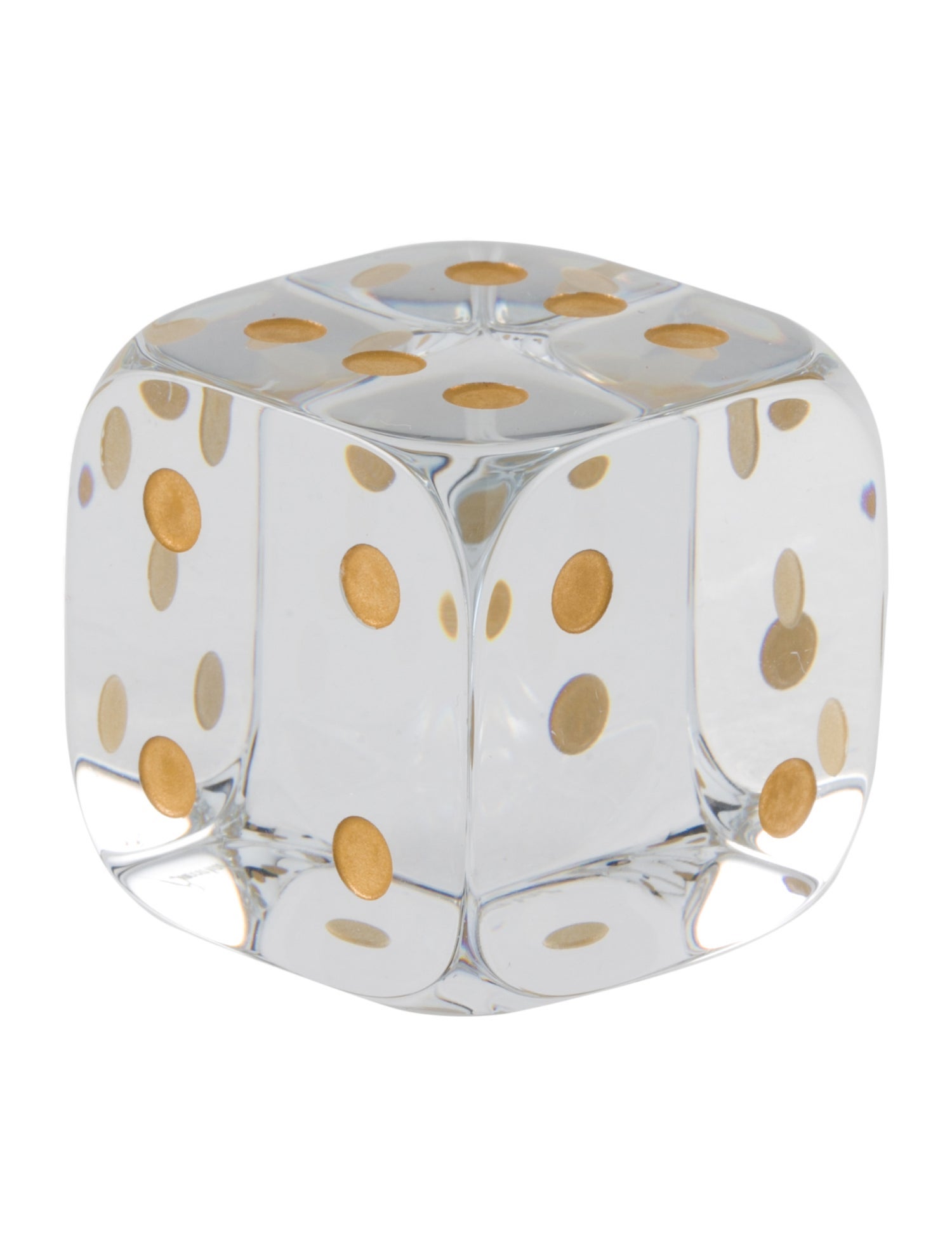 Baccarat Crystal Dice Figurine