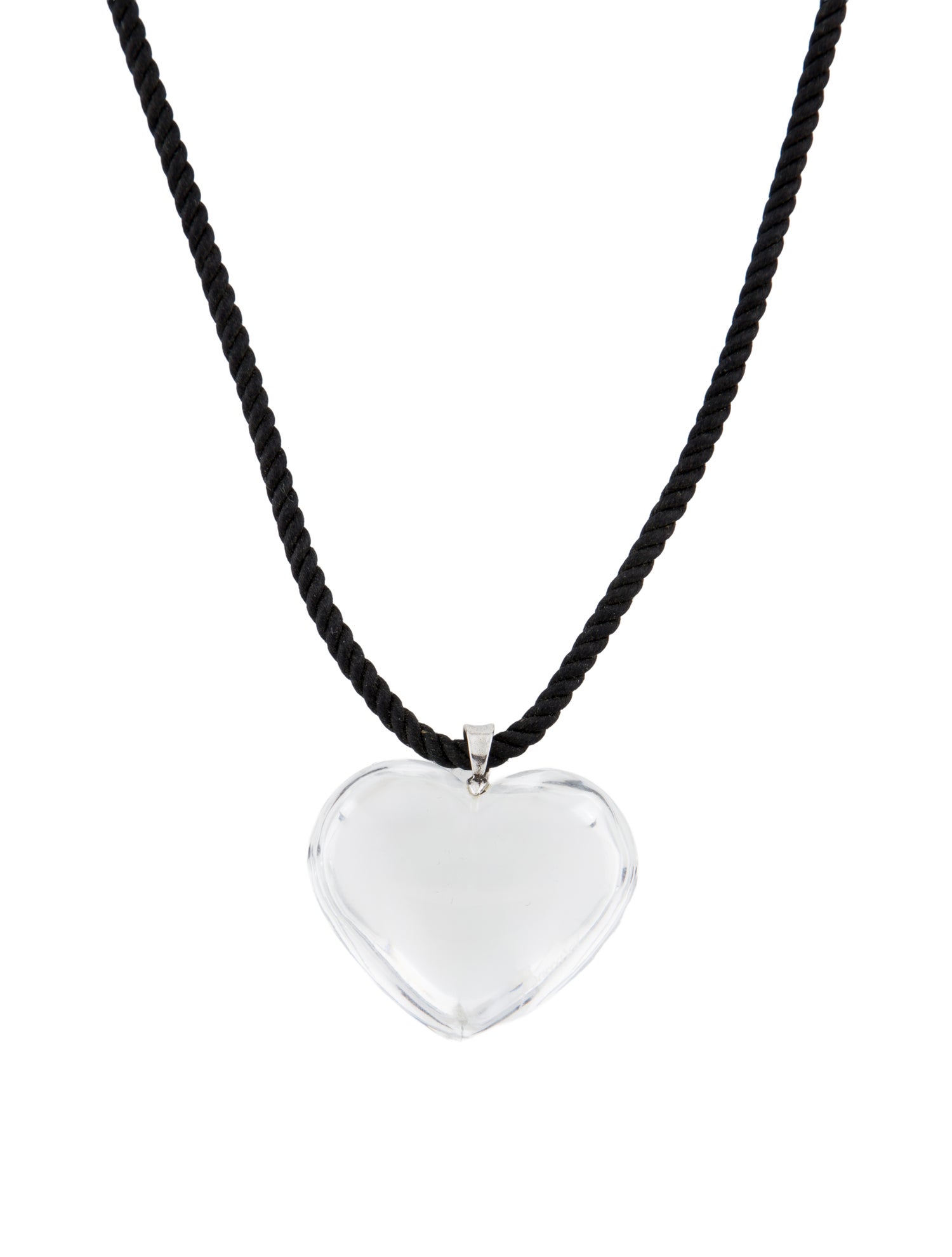 Baccarat Baccarat Crystal Heart Pendant Necklace