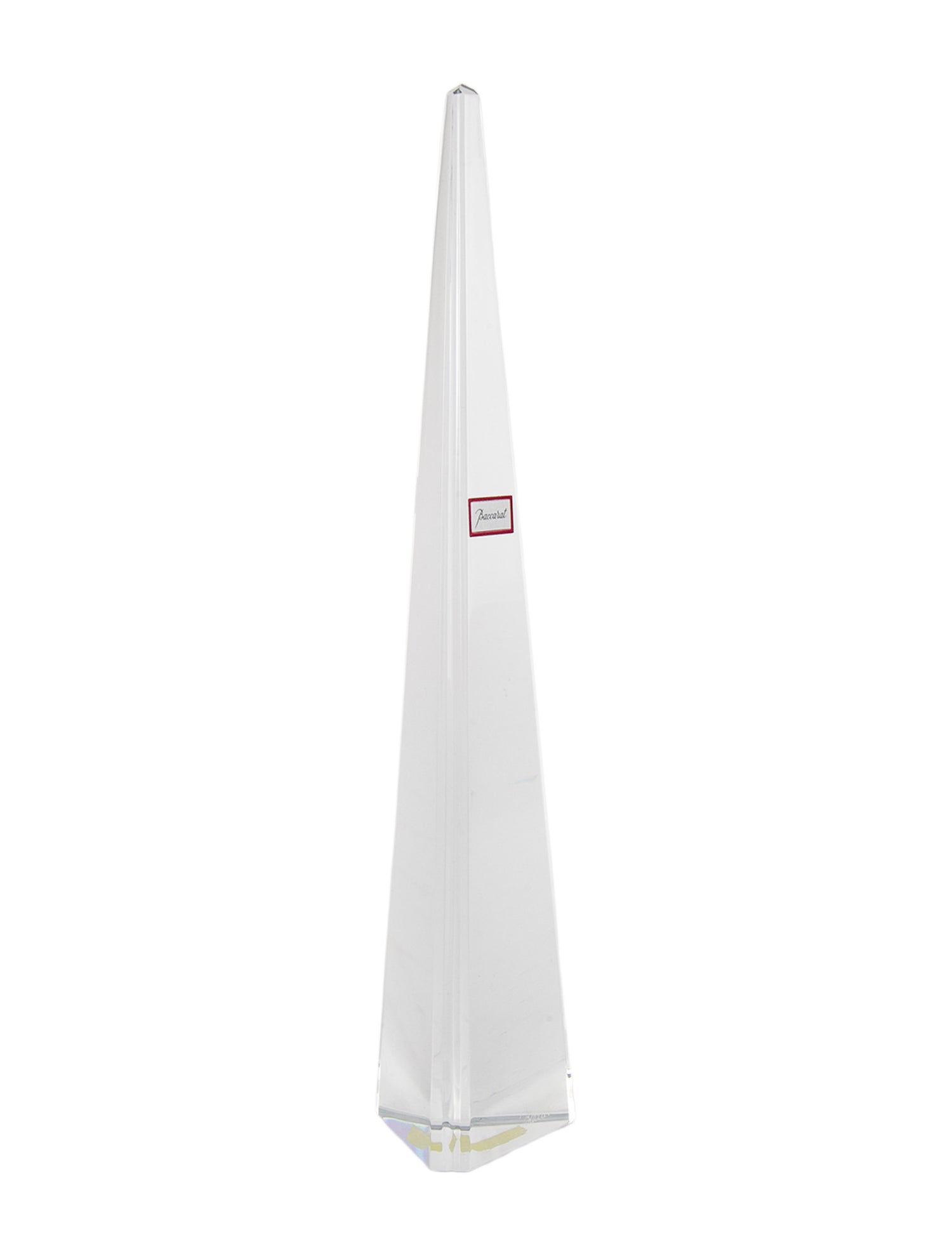 Baccarat 'Ramses Trylon' Crystal Obelisk