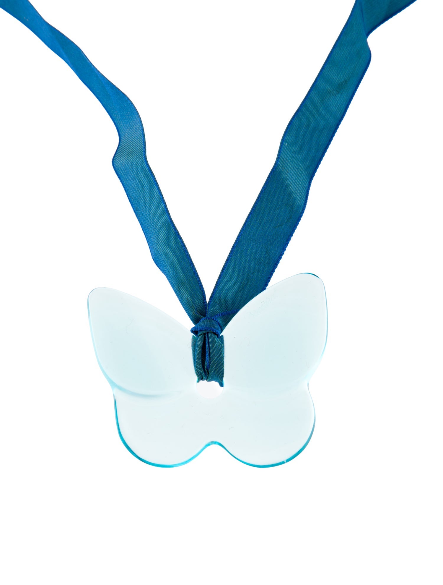 Baccarat Ribbon & Crystal Pendant Necklace