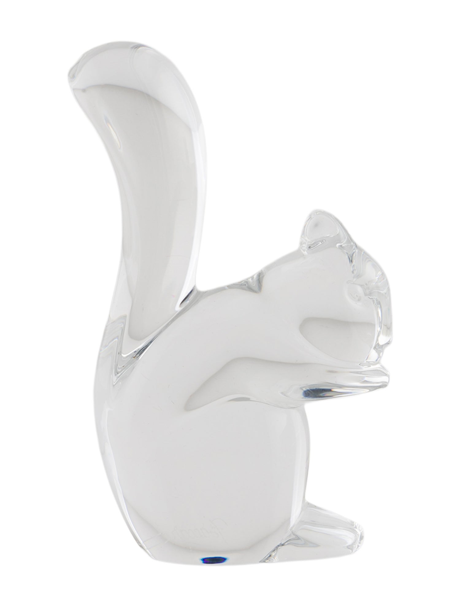 Baccarat France Crystal Art Glass Scultpture Figurine Squirrel