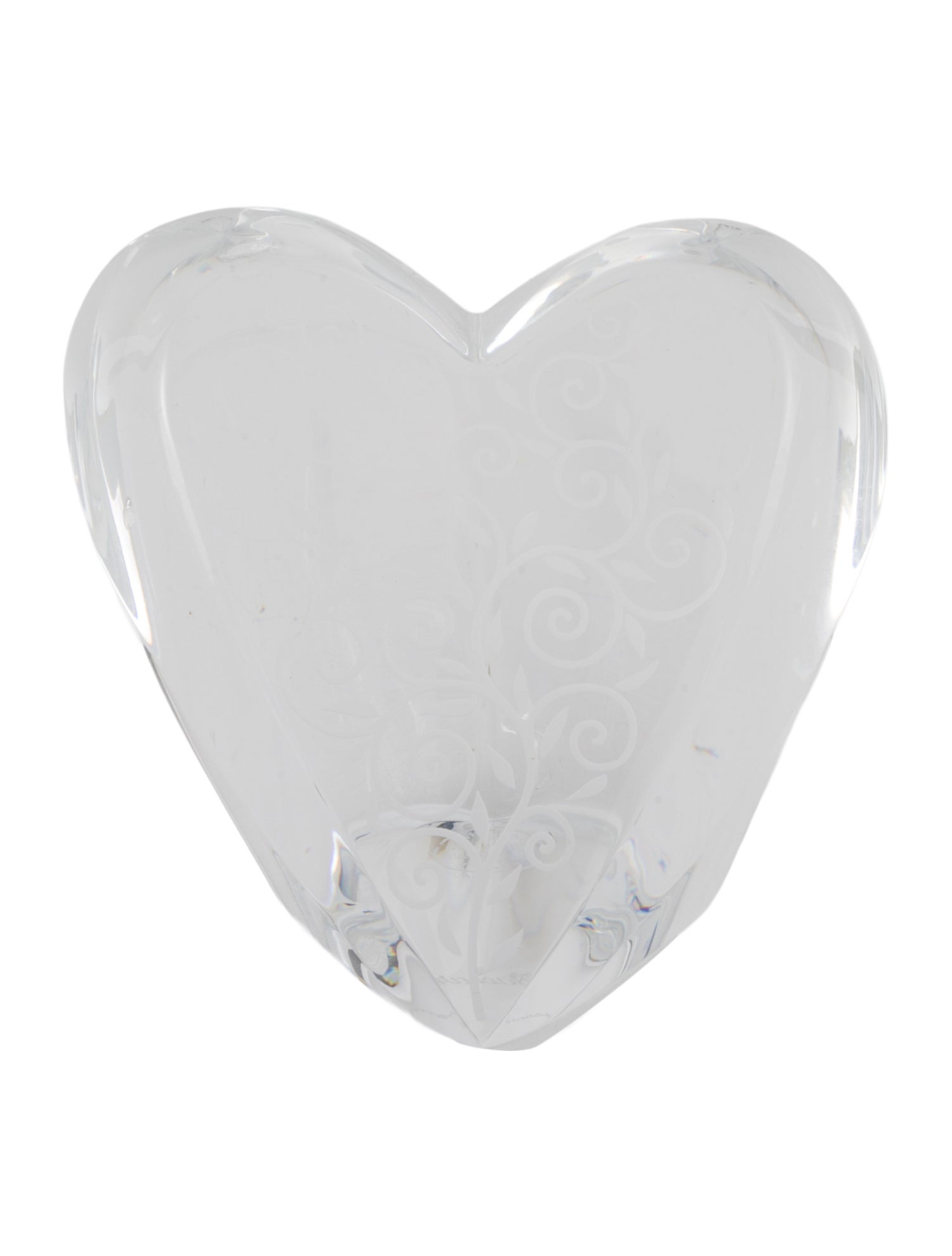 Baccarat Crystal Heart Paperweight