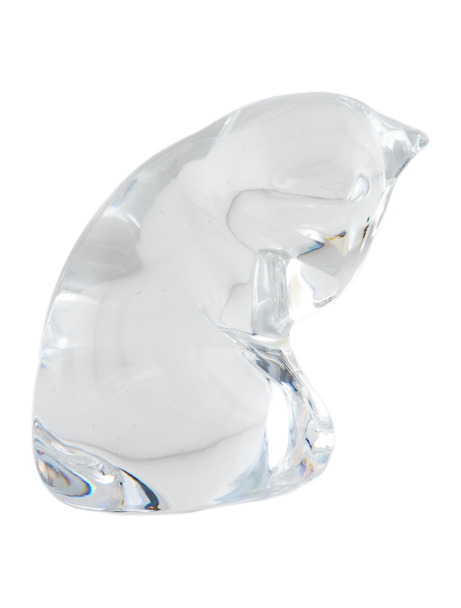 Baccarat Crystal Sitting Cat Figurine