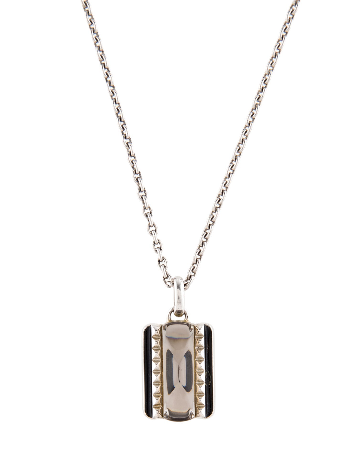 Baccarat Crystal Louxor Mist Mirror Pendant Necklace