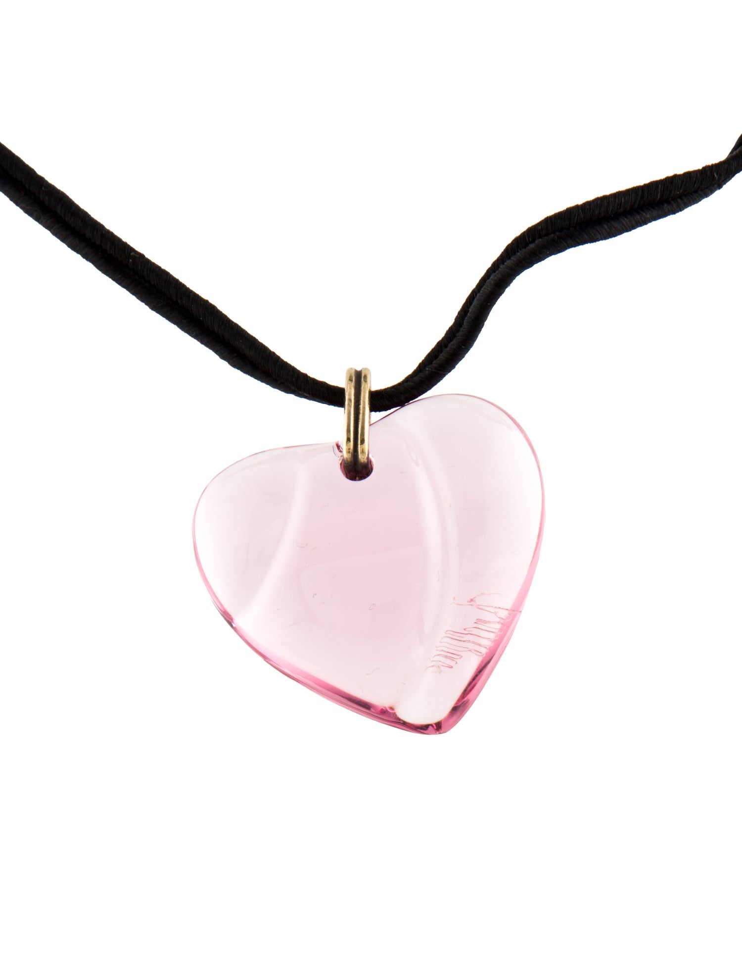 Baccarat Crystal Heart Pendant Necklace