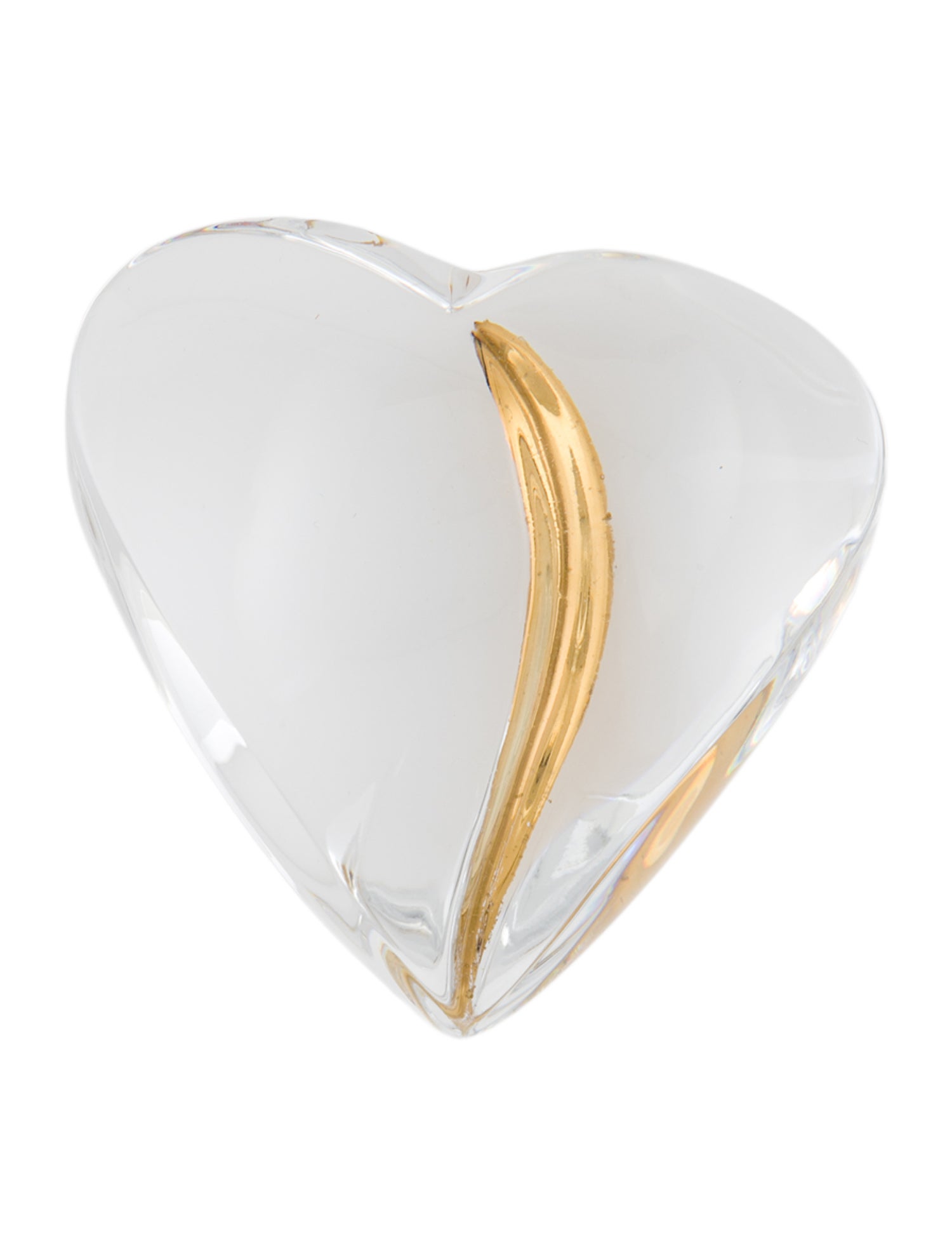 Baccarat Clear Crystal "Heart of Passion" Paper Weight