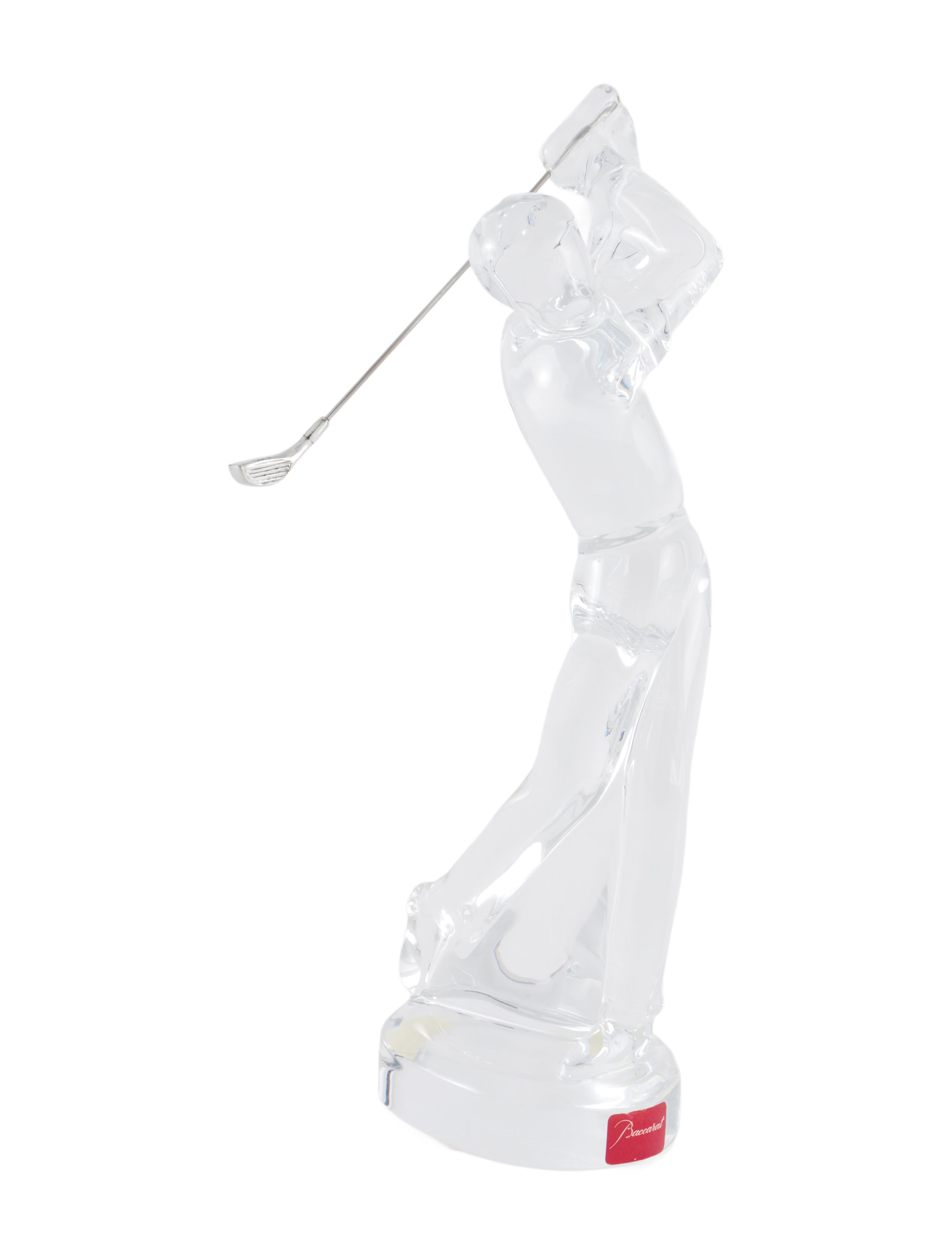 Baccarat Golf Player Figurine