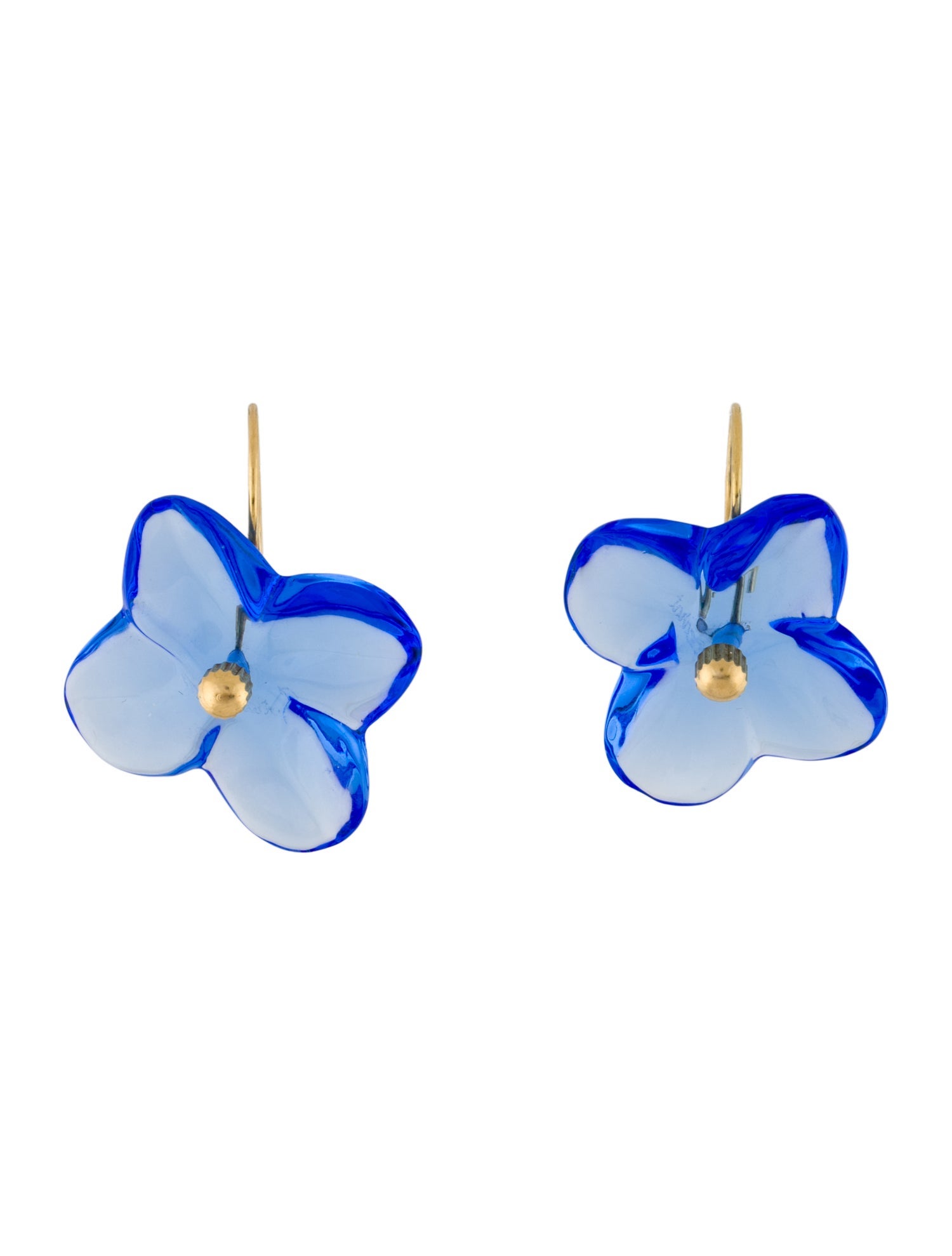 Baccarat 18K Flower Hortensia Drop Earrings